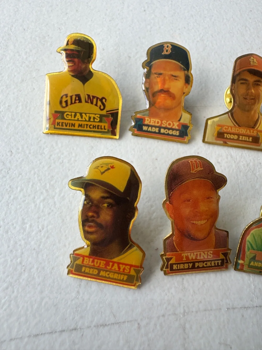 1990 Set of 7 MLB Players Lapel Pins